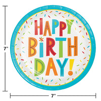 Birthday Fun Dessert Plate 8ct Party Decoration