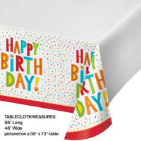 Birthday Fun Plastic Tablecover 48