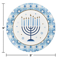96ct Bulk Hanukkah Celebration Dinner Plates