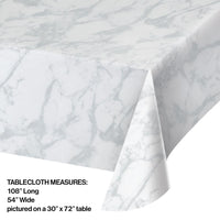 6ct Bulk Marble Plastic Table Covers