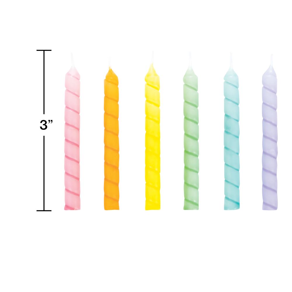 144ct Bulk Pastel Large Spiral Candles