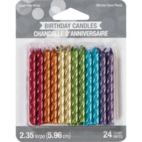 288ct Bulk Rainbow Metallic Spiral Candles