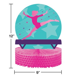46 Piece Creative Converting Gymnastics Birthday Party Kit for 8