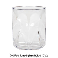 24ct Bulk Plastic Fractal Old Fashioned Tumblers