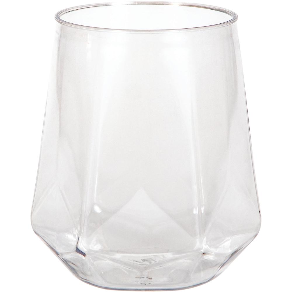 24 pc Bulk Plastic Fractal Stemless Wine Tumblers
