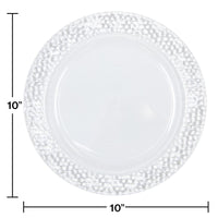 120ct Bulk Clear Pebble Plastic Banquet Plates