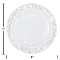 120ct Bulk Clear Pebble Plastic Dinner Plates