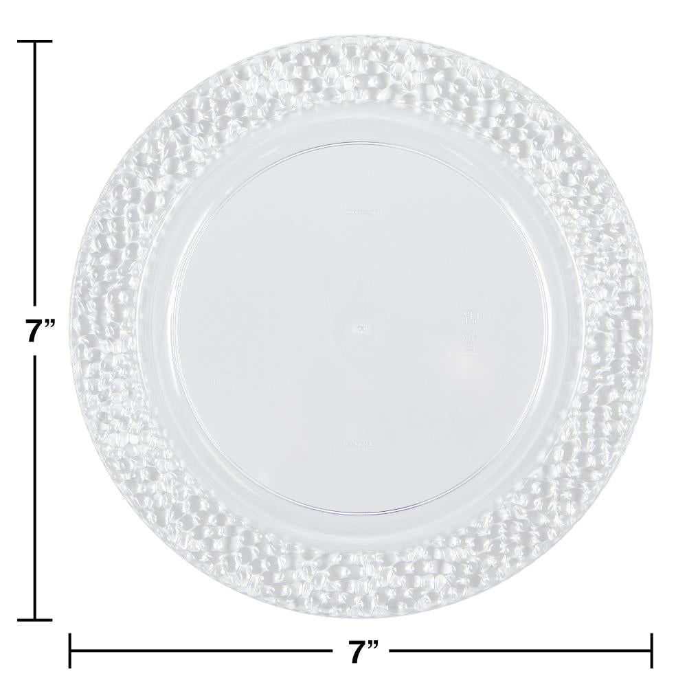 7.5" Clear Pebble Plate 10ct Party Decoration