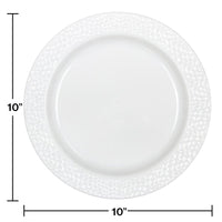 120ct Bulk Pearl Pebble Plastic Banquet Plates
