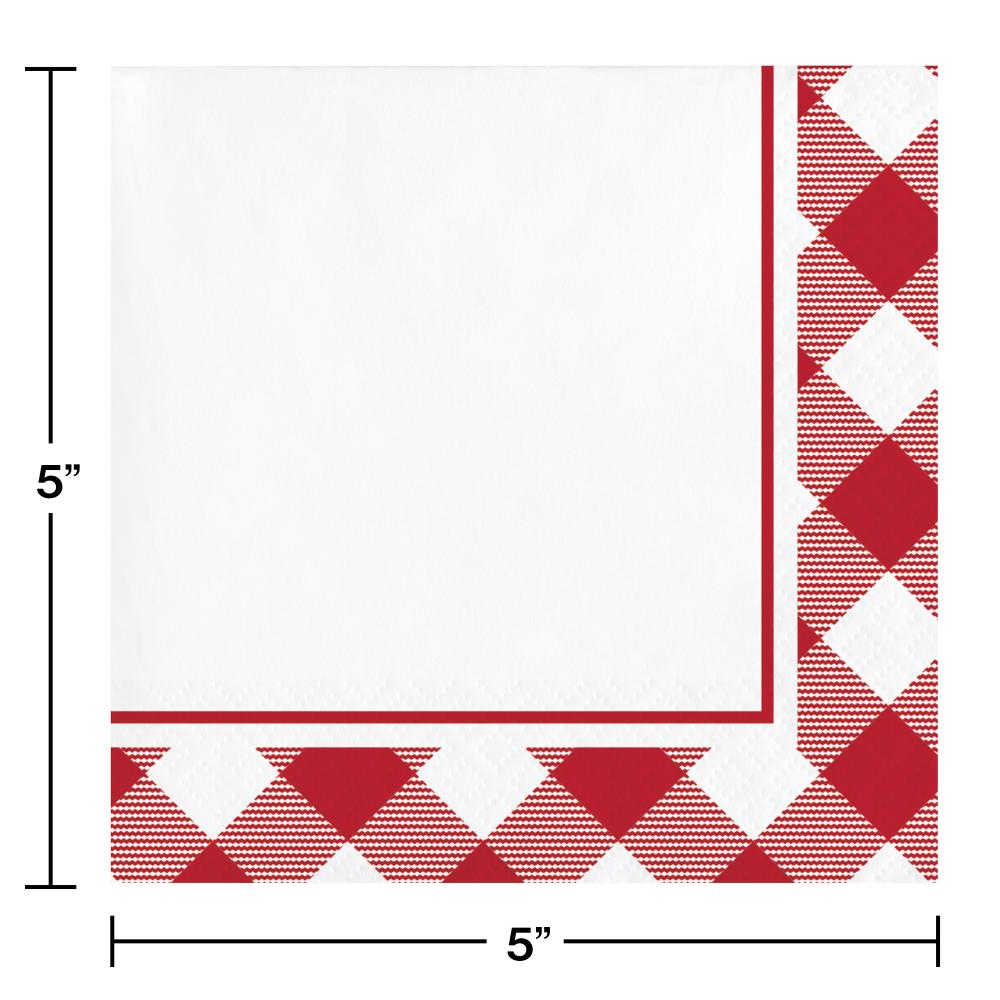 Classic Gingham Beverage Napkin (16/Pkg) on sale at PartyDecorations.com