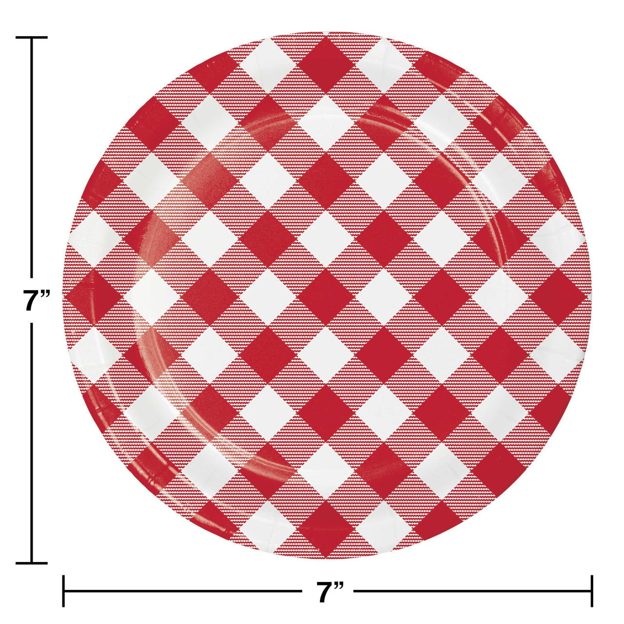 96ct Bulk Classic Gingham Dessert Plate