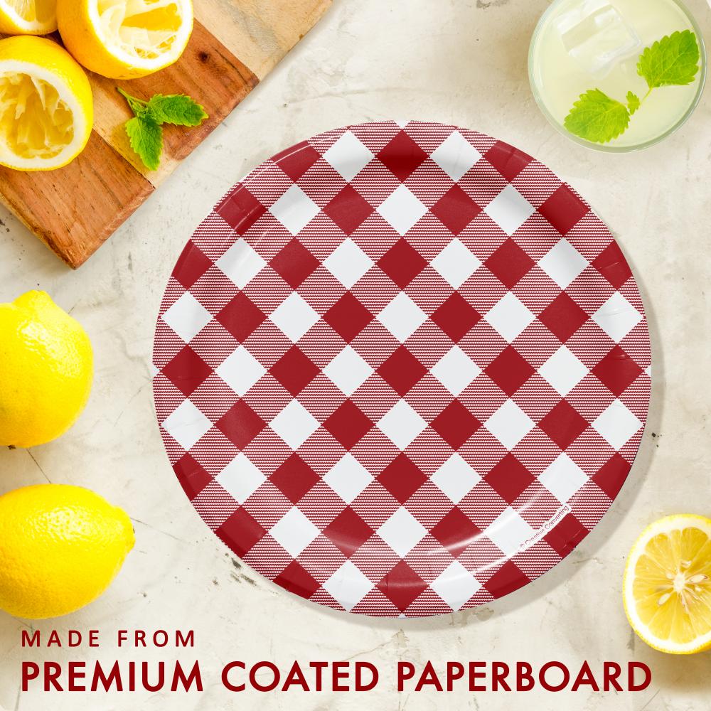Classic Gingham Dessert Plate (8/Pkg) on sale at PartyDecorations.com