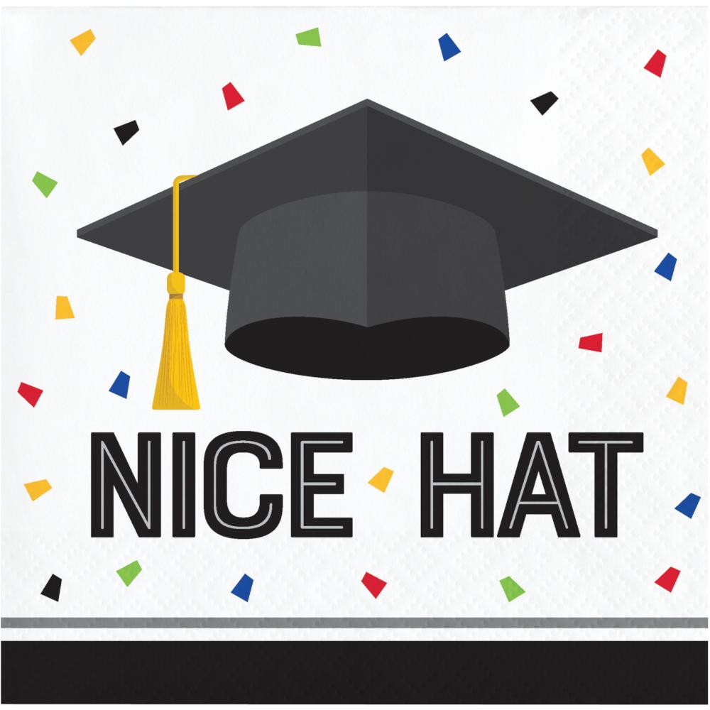 192 pc Bulk Nice Hat Graduation Beverage Napkins