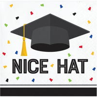 192 pc Bulk Nice Hat Graduation Beverage Napkins