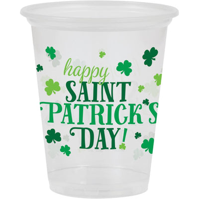 96 pc Bulk Happy St. Patrick's Day Plastic Cups