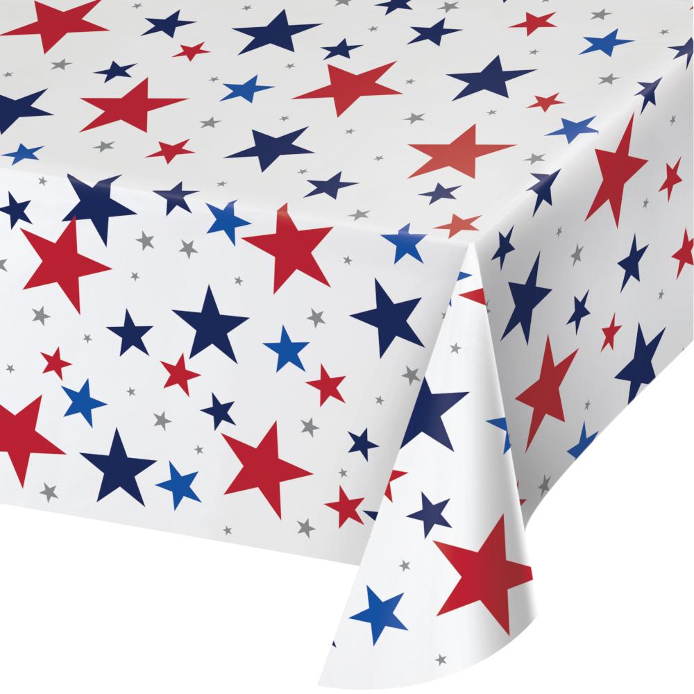 12 pc Bulk Patriotic Stars Paper Table Covers