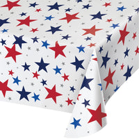 12 pc Bulk Patriotic Stars Paper Table Covers