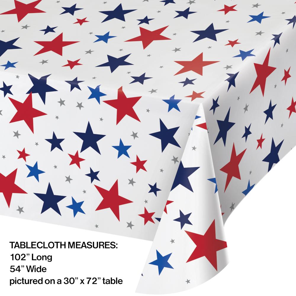 12ct Bulk Patriotic Stars Paper Table Covers