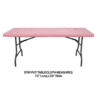 Plastic Tablecover, Stay Put, 29X72, Gingham (1/Pkg) by Creative Converting