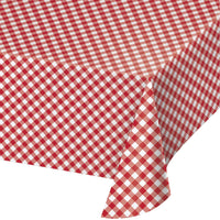 12 pc Bulk Classic Gingham Paper Tablecover, 54