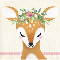 192 pc Bulk Little Deer Birthday Beverage Napkins