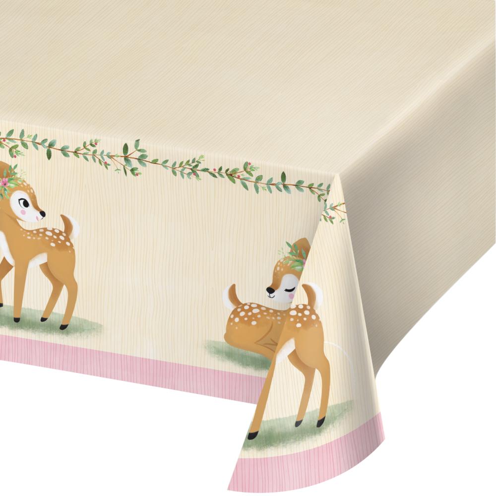 6 pc Bulk Little Deer Birthday Paper Table Cover