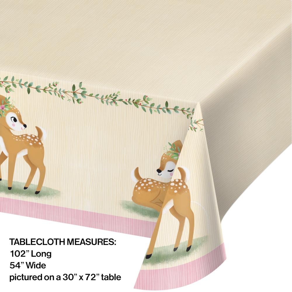 6ct Bulk Little Deer Birthday Paper Table Cover
