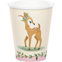 96 pc Bulk Little Deer Birthday Paper Cups