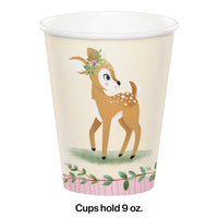 96ct Bulk Little Deer Birthday Paper Cups
