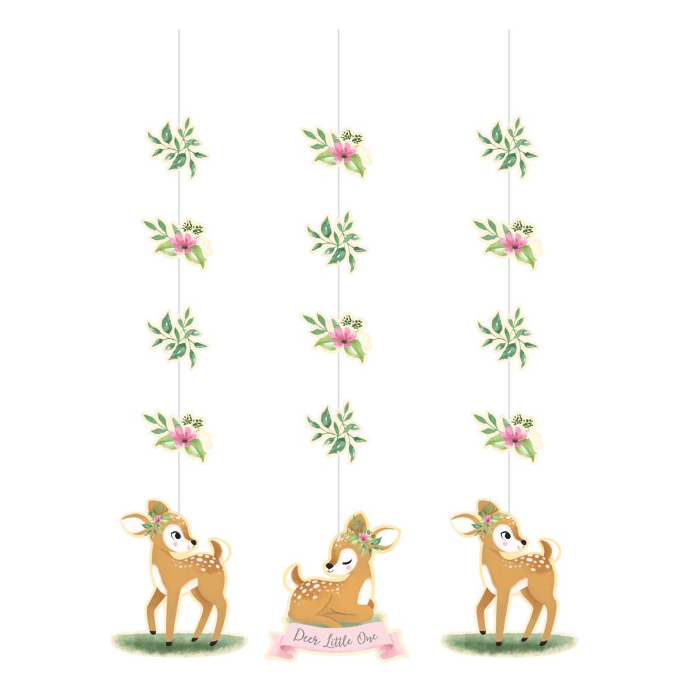 36 pc Bulk Little Deer Birthday Hanging Cutouts