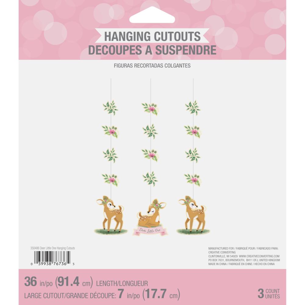 36ct Bulk Little Deer Birthday Hanging Cutouts