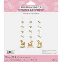 36ct Bulk Little Deer Birthday Hanging Cutouts