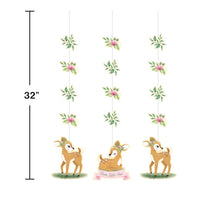 36ct Bulk Little Deer Birthday Hanging Cutouts