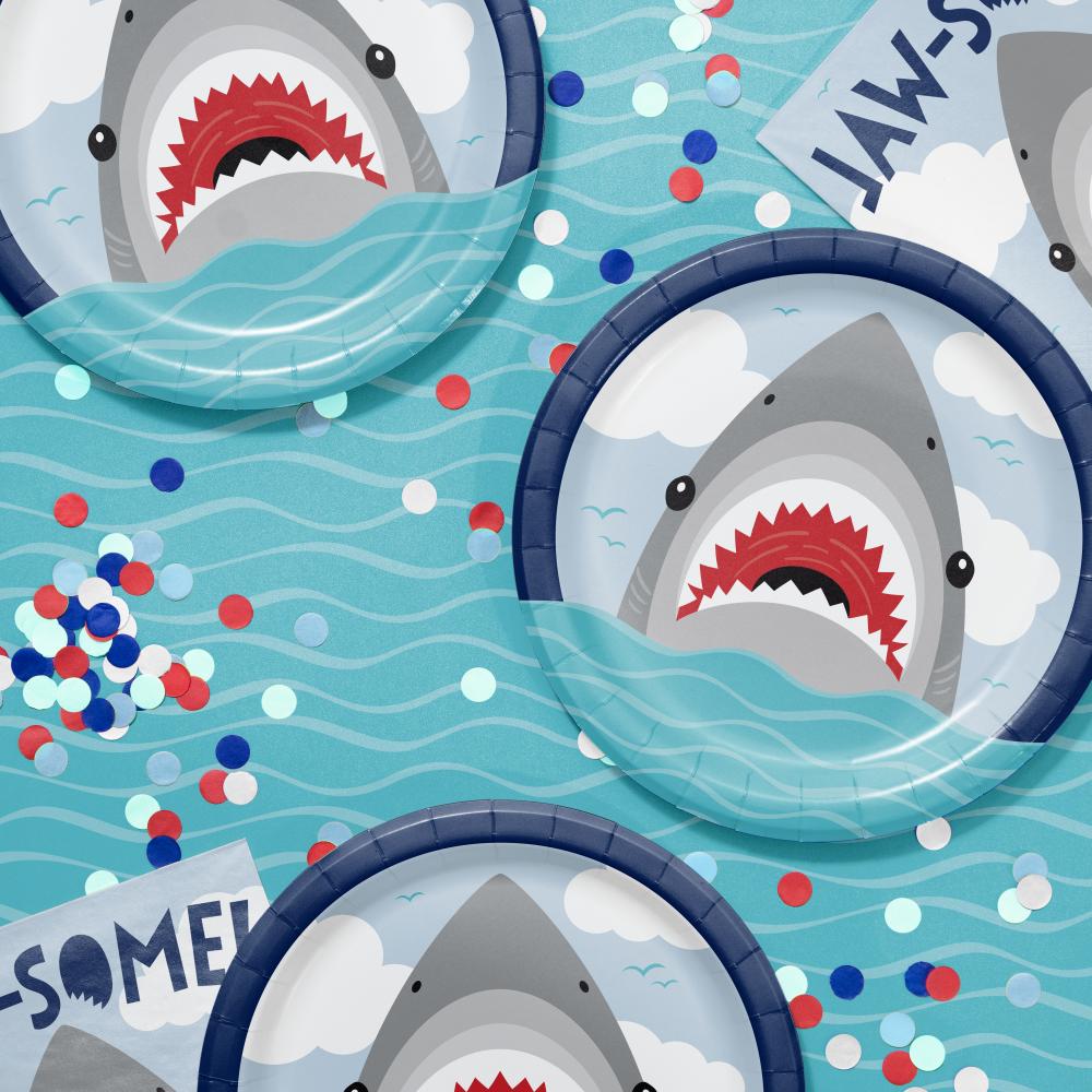Shark Party Dinner Plate (8/Pkg) by Creative Converting