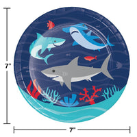Shark Party Dessert Plate (8/Pkg) by Creative Converting