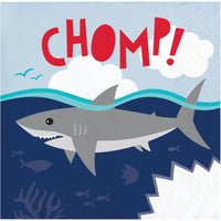 192 pc Bulk Shark Party Chomp Beverage Napkins