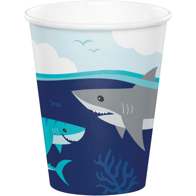 96 pc Bulk Shark Party Paper Cups