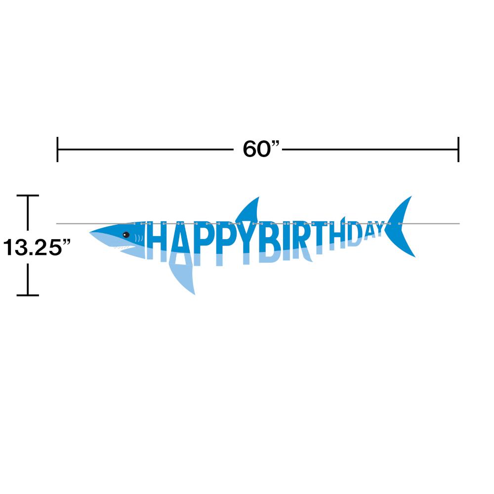12ct Bulk Shark Party Banners