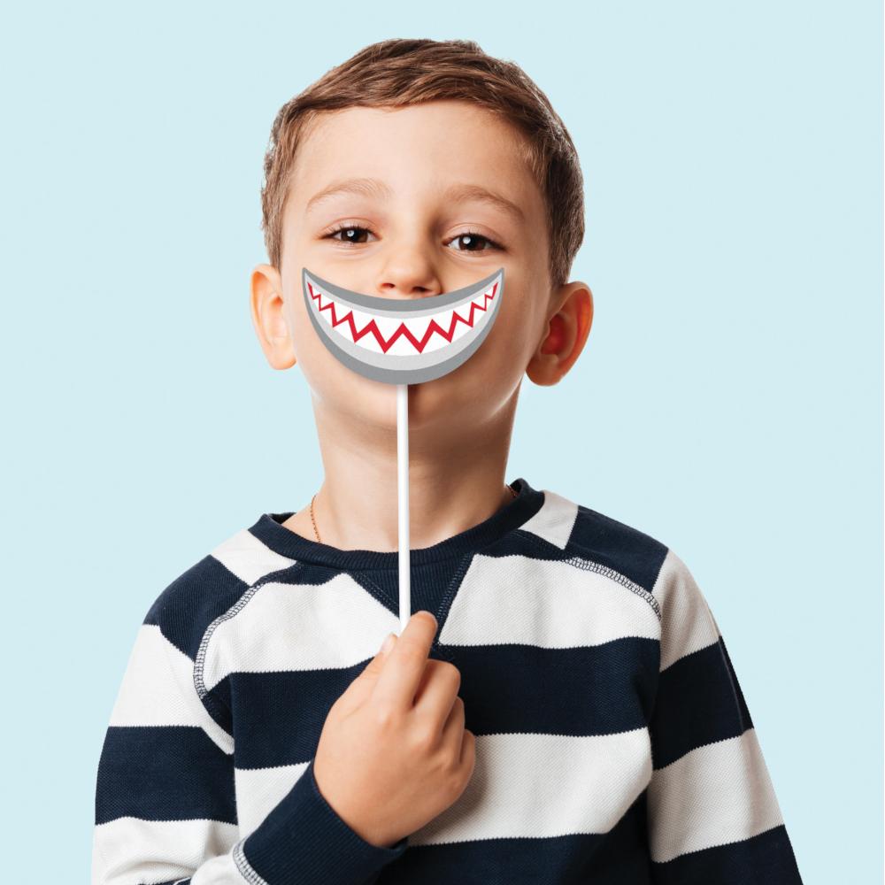 60ct Bulk Shark Party Photo Booth Props