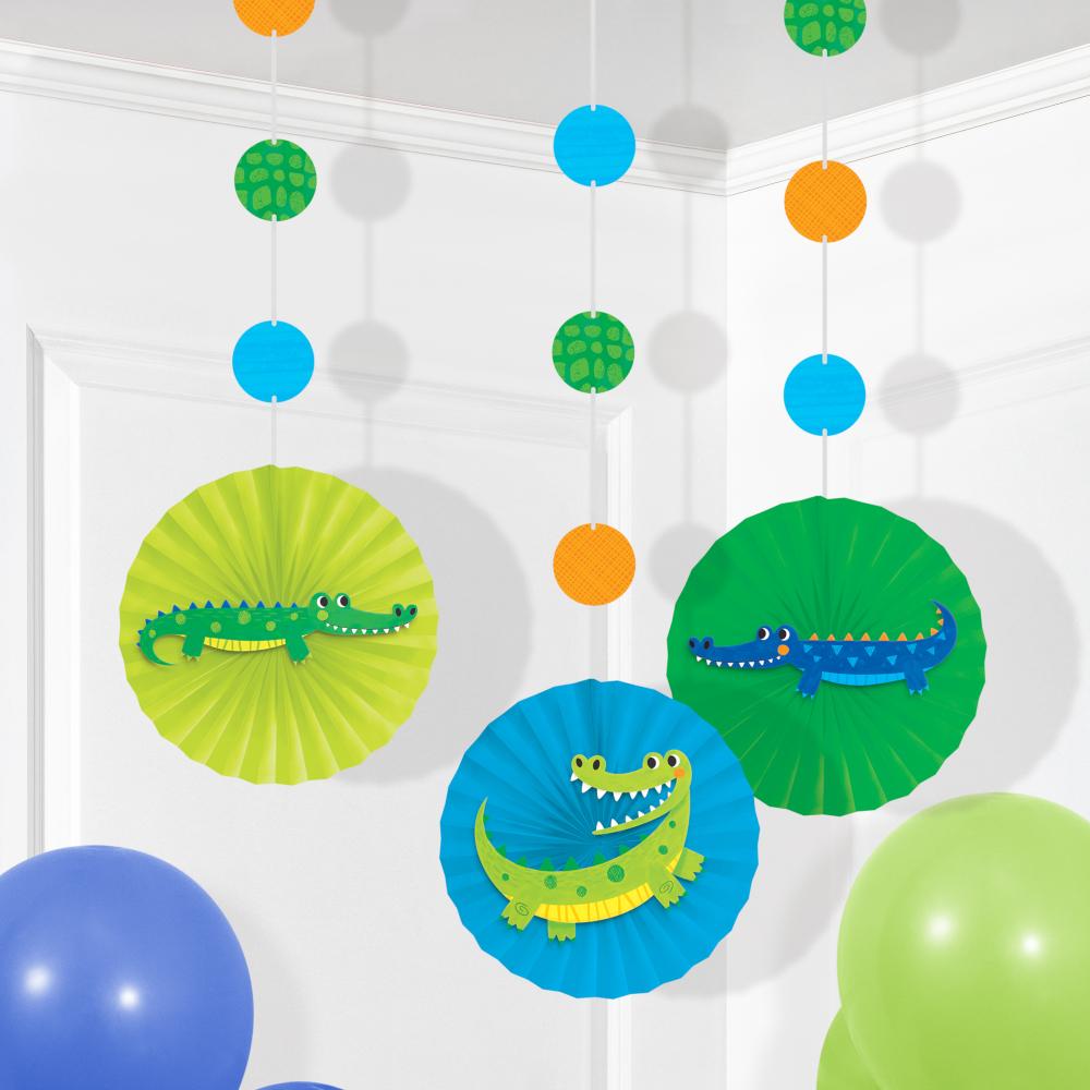 36 pc Bulk Alligator Birthday Party Hanging Decorations