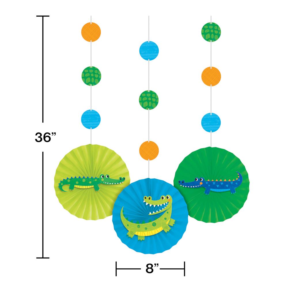 36 pc Bulk Alligator Birthday Party Hanging Decorations