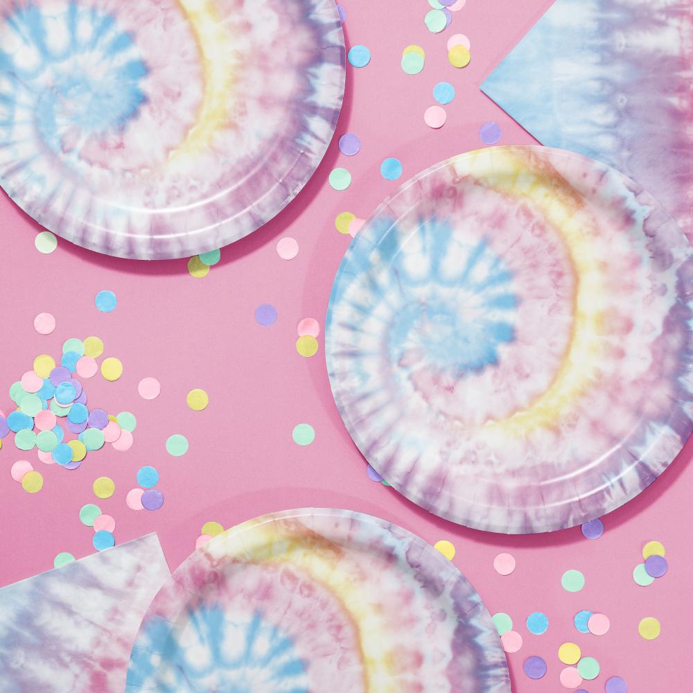 Tie Dye Party Dinner Plate (8/Pkg) by Creative Converting