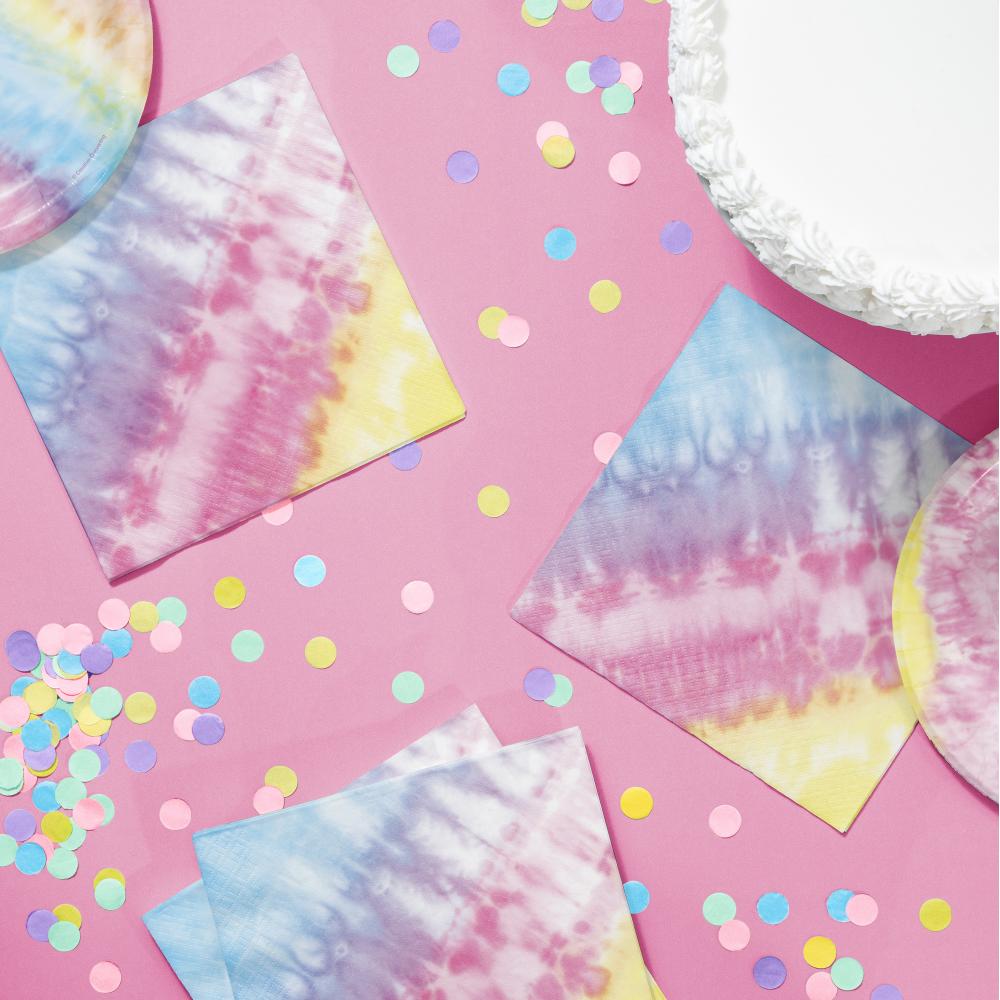 192ct Bulk Tie Dye Party Luncheon Napkins