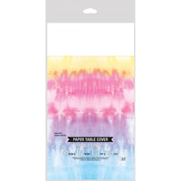Tie Dye Party Paper Tablecover Border Print, 54