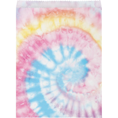 96 pc Bulk Tie Dye Party Paper Treat Bags