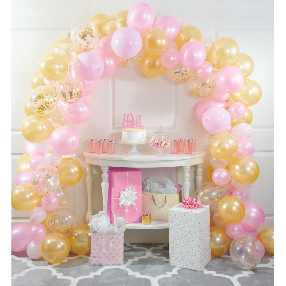 6 Kits Bulk Princess-Worthy Pink and Gold Balloon Arch Kits