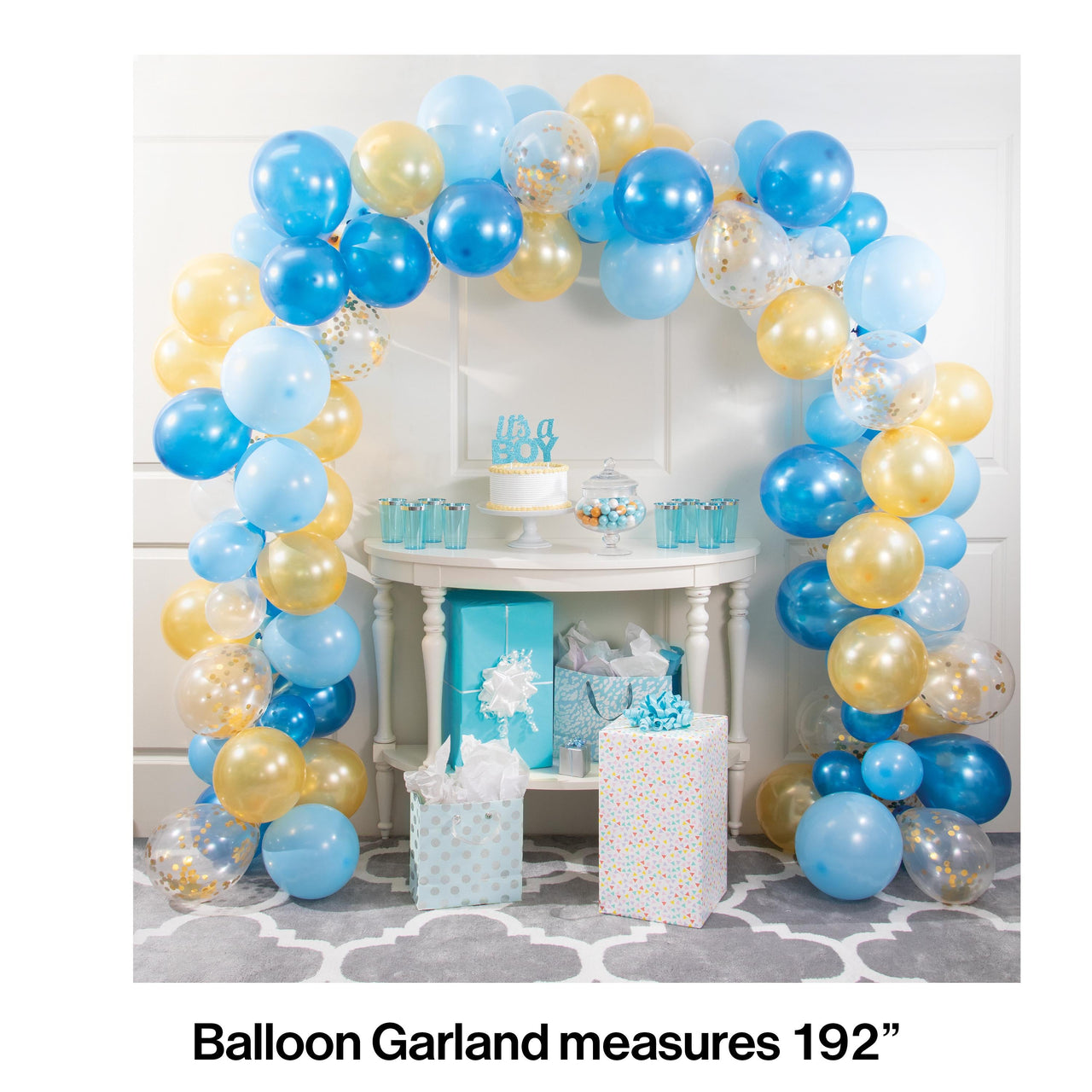6 Kits Bulk Charming Blue and Gold Balloon Arch Kits