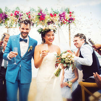 48ct Bulk White and Gold Wedding Confetti Cannons