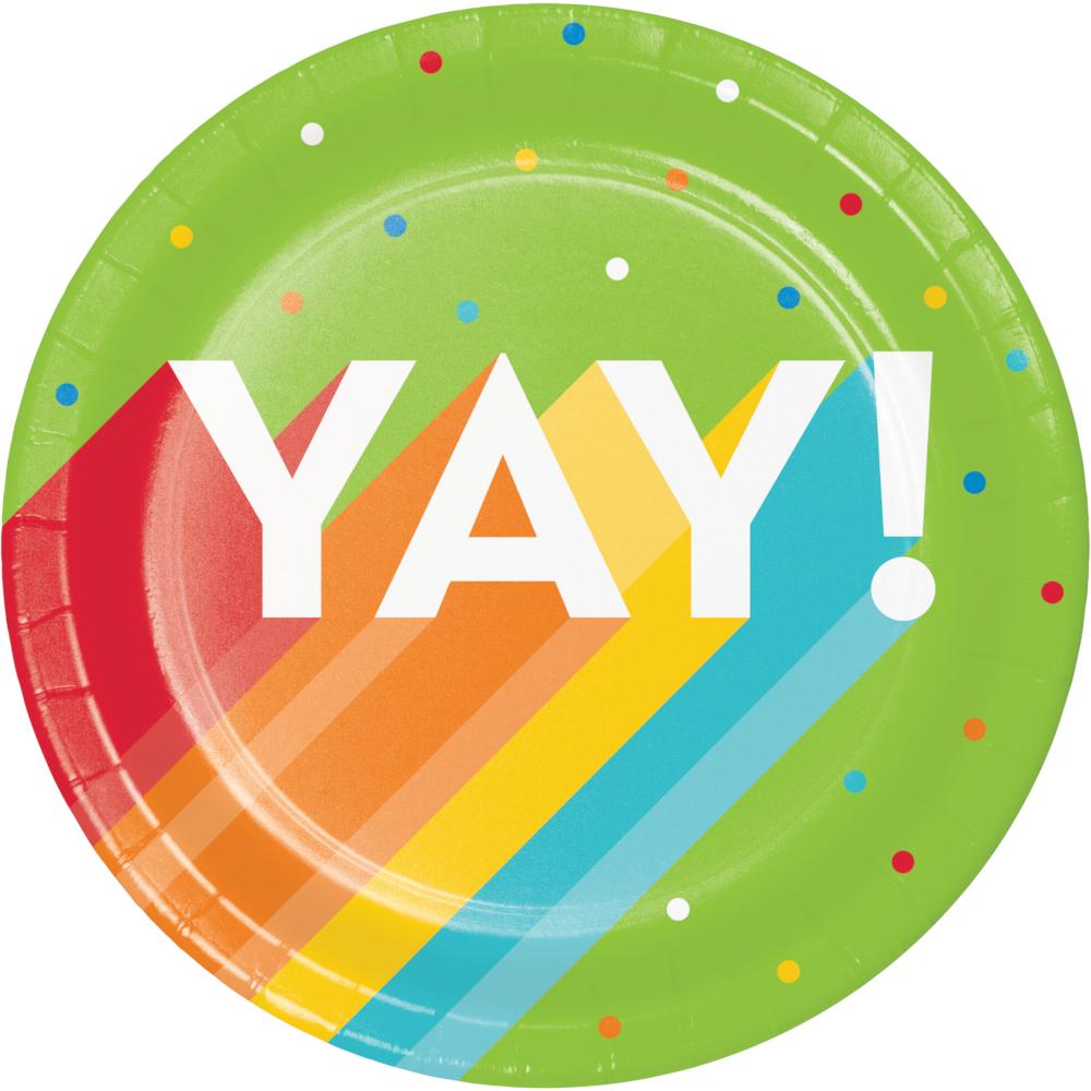 96 pc Bulk Happy Birthday Bash Dessert Plates