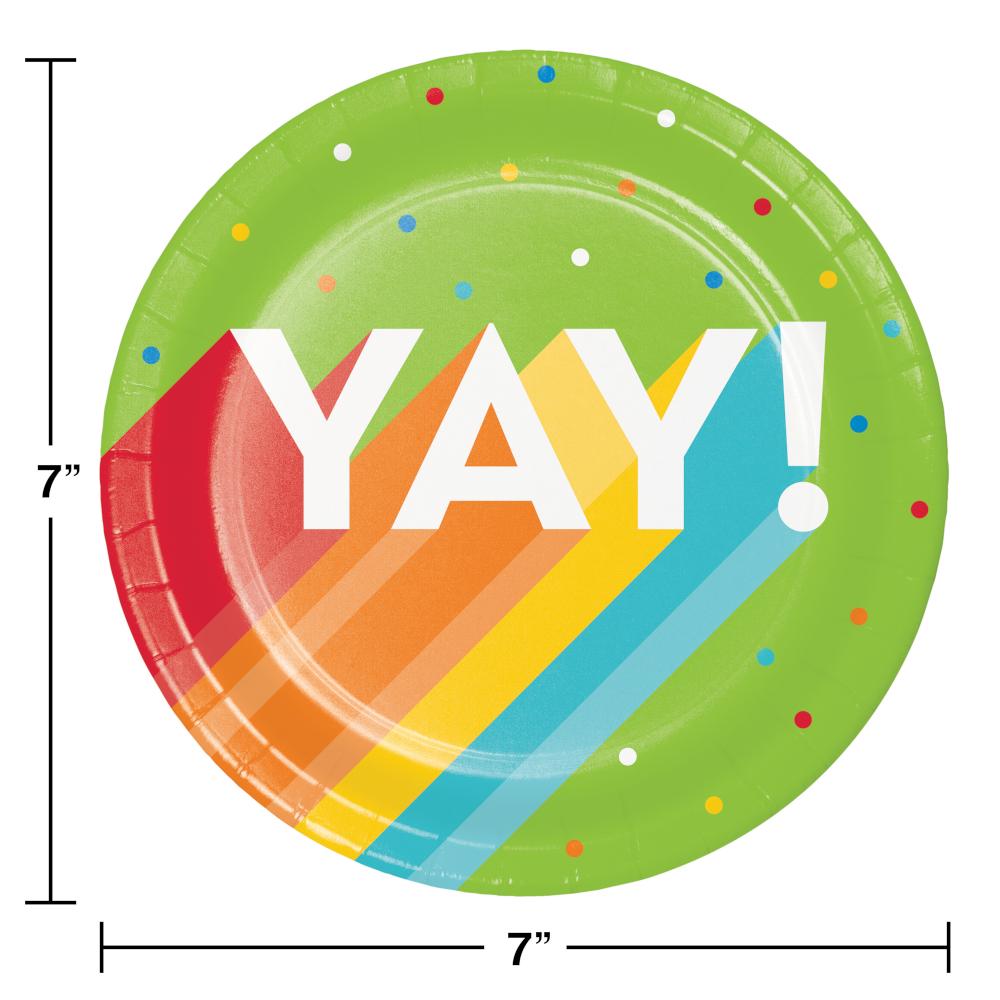 96 pc Bulk Happy Birthday Bash Dessert Plates